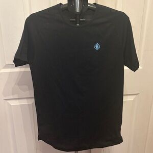 Black T-Shirt with Blue Logo